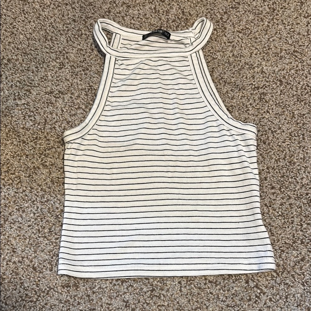 Striped Halter Neck Top